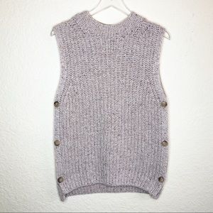 Closed | Tan Side Button Sleeveless Sweater Sz XS